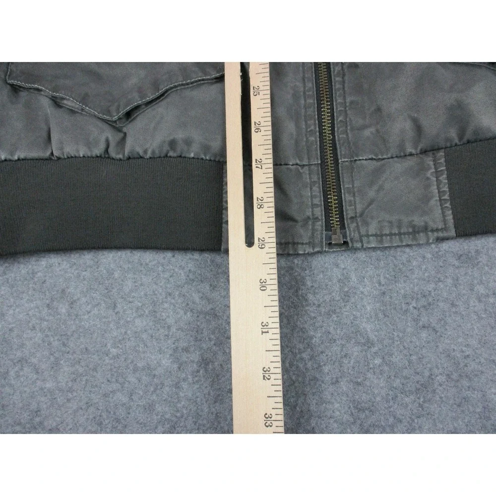Harley Davidson Jacket Mens Extra Large Gray Eagle Mechanic Bomber Lined Coat